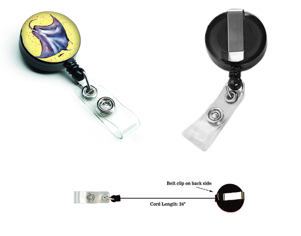 Stingray on Yellow Retractable Badge Reel 8531BR  the-store.com.