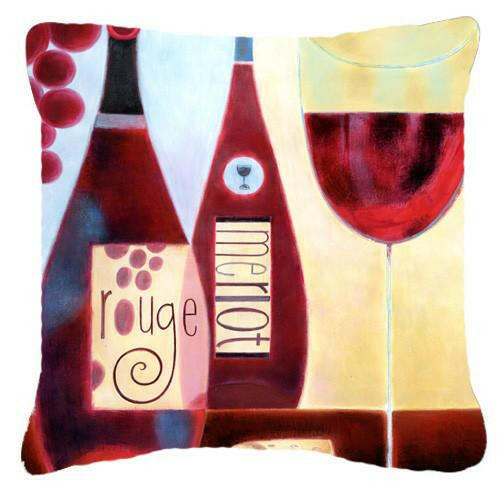 Wine Collection Rouge by Cathy Brear Canvas Decorative Pillow BCBR0069PW1414 - the-store.com
