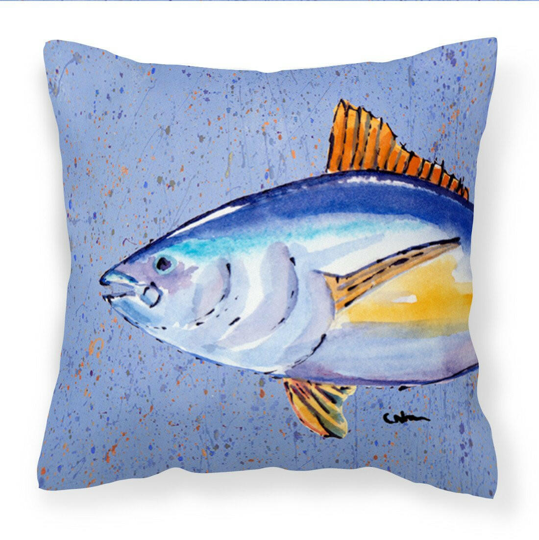 Tuna Fish Fabric Decorative Pillow 8535PW1414 - the-store.com