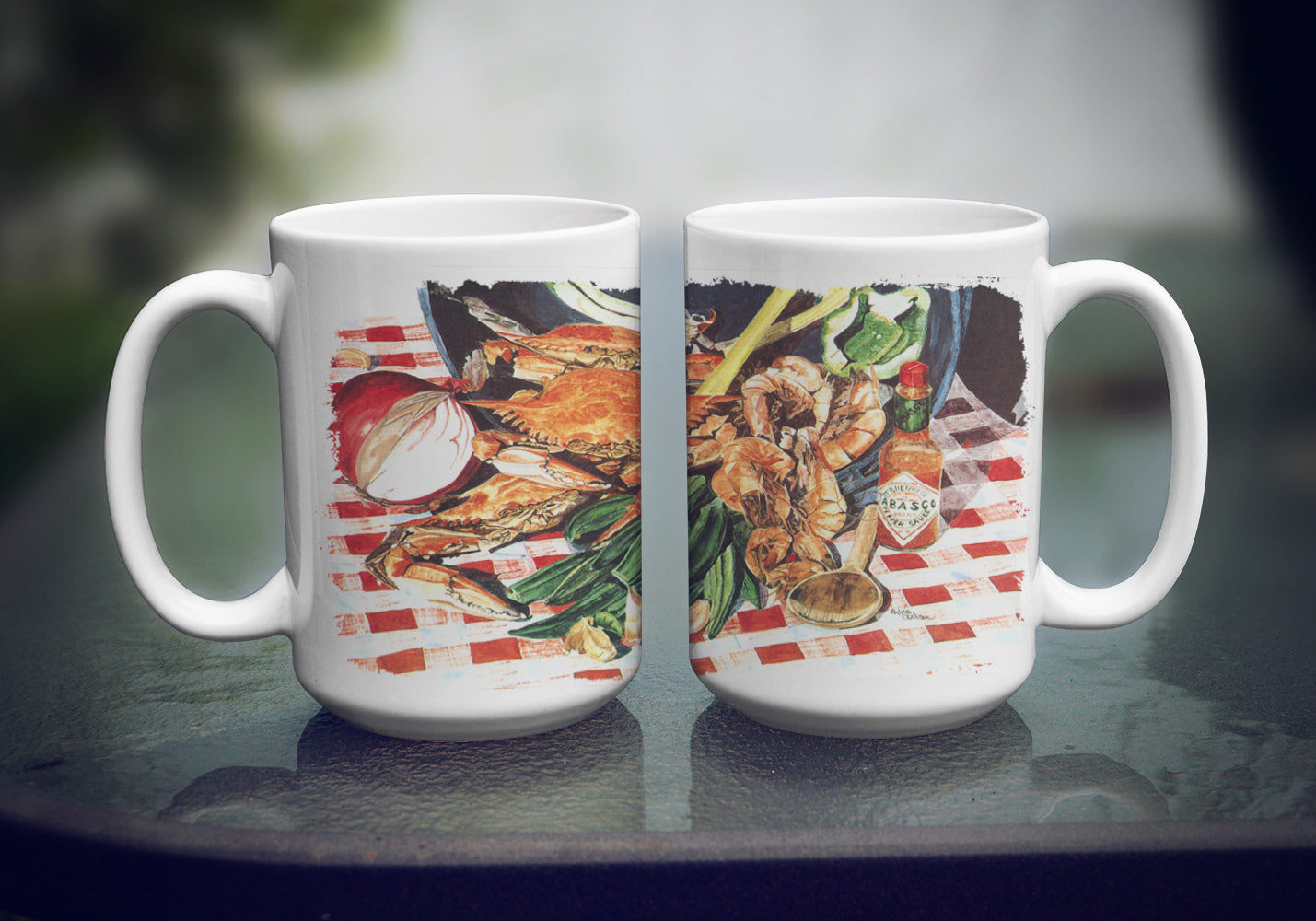 Crab Boil Dishwasher Safe Microwavable Ceramic Coffee Mug 15 ounce 8537CM15