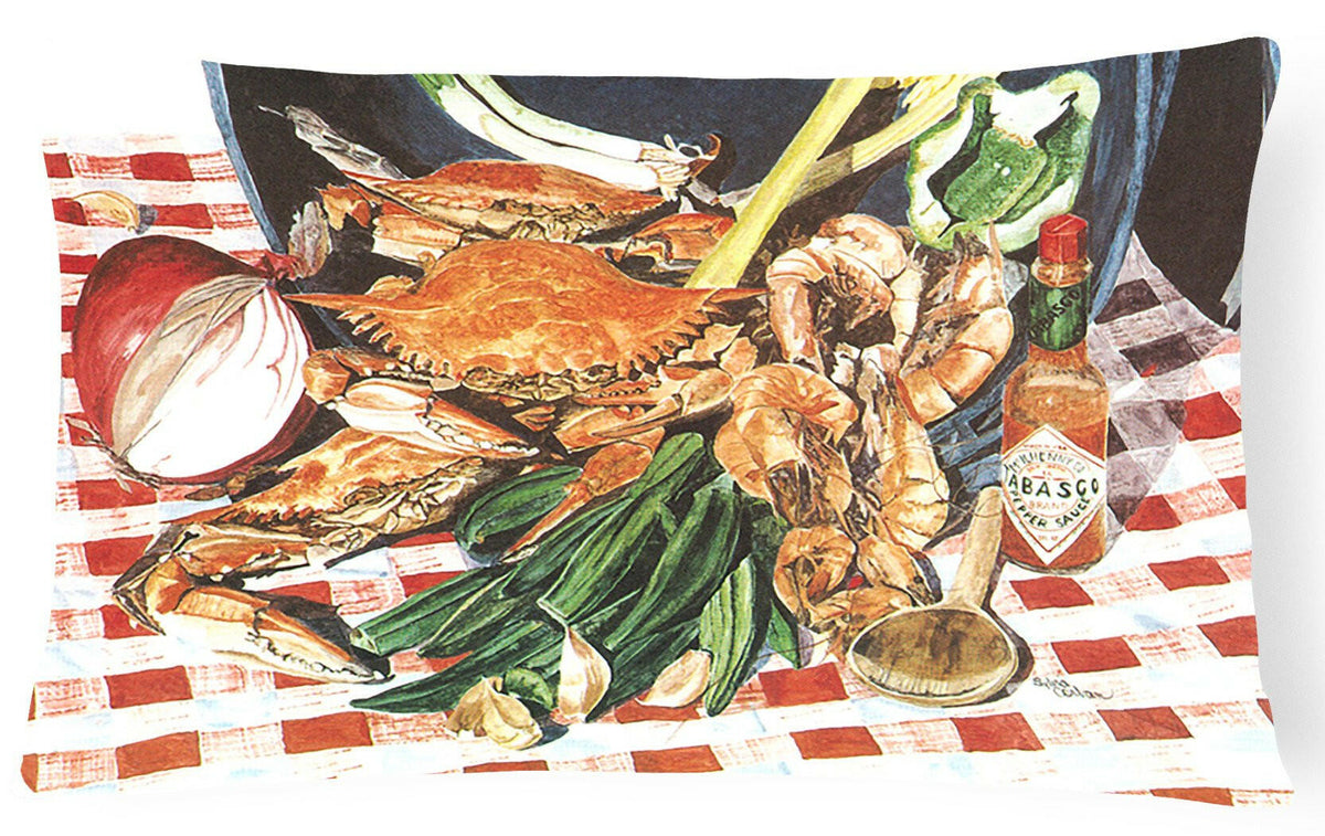 Crab Boil Decorative   Canvas Fabric Pillow by Caroline&#39;s Treasures