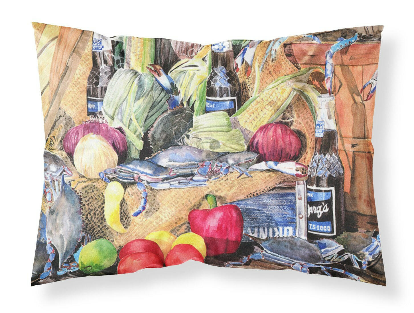 Barq's and Crabs Moisture wicking Fabric standard pillowcase by Caroline's Treasures