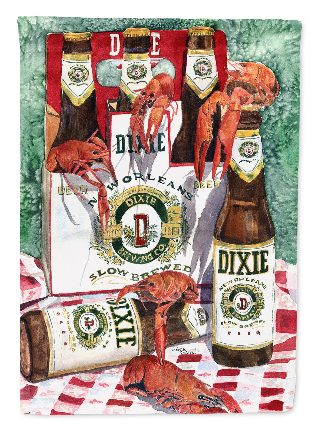 Dixie Beer and Crawfish Garden Flag  the-store.com.