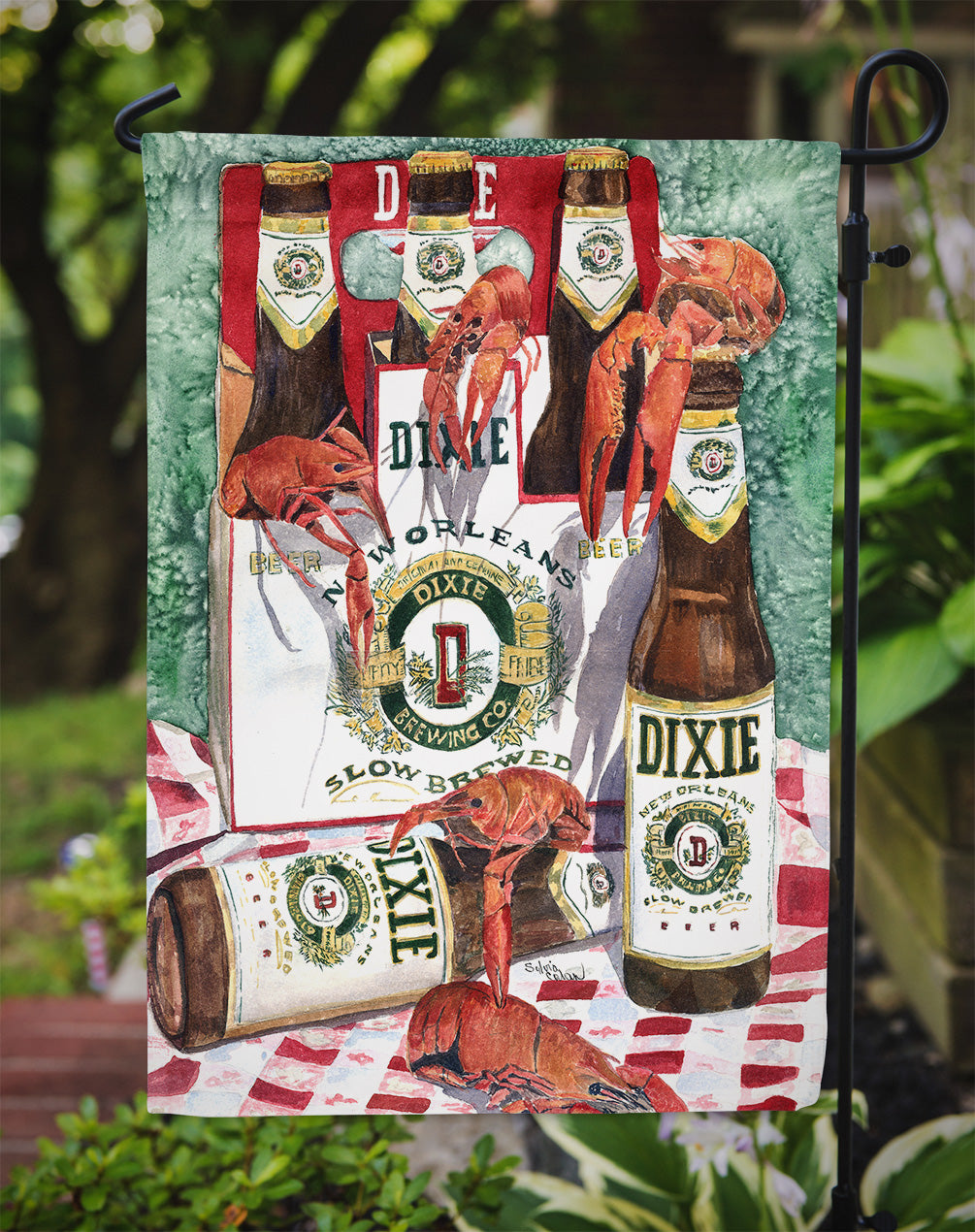 Dixie Beer and Crawfish Garden Flag  the-store.com.