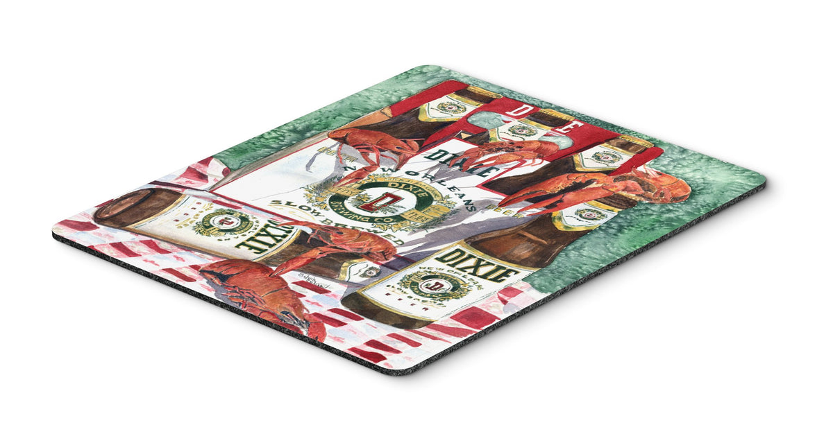 Dixie Beer and Crawfish Mouse Pad by Caroline&#39;s Treasures