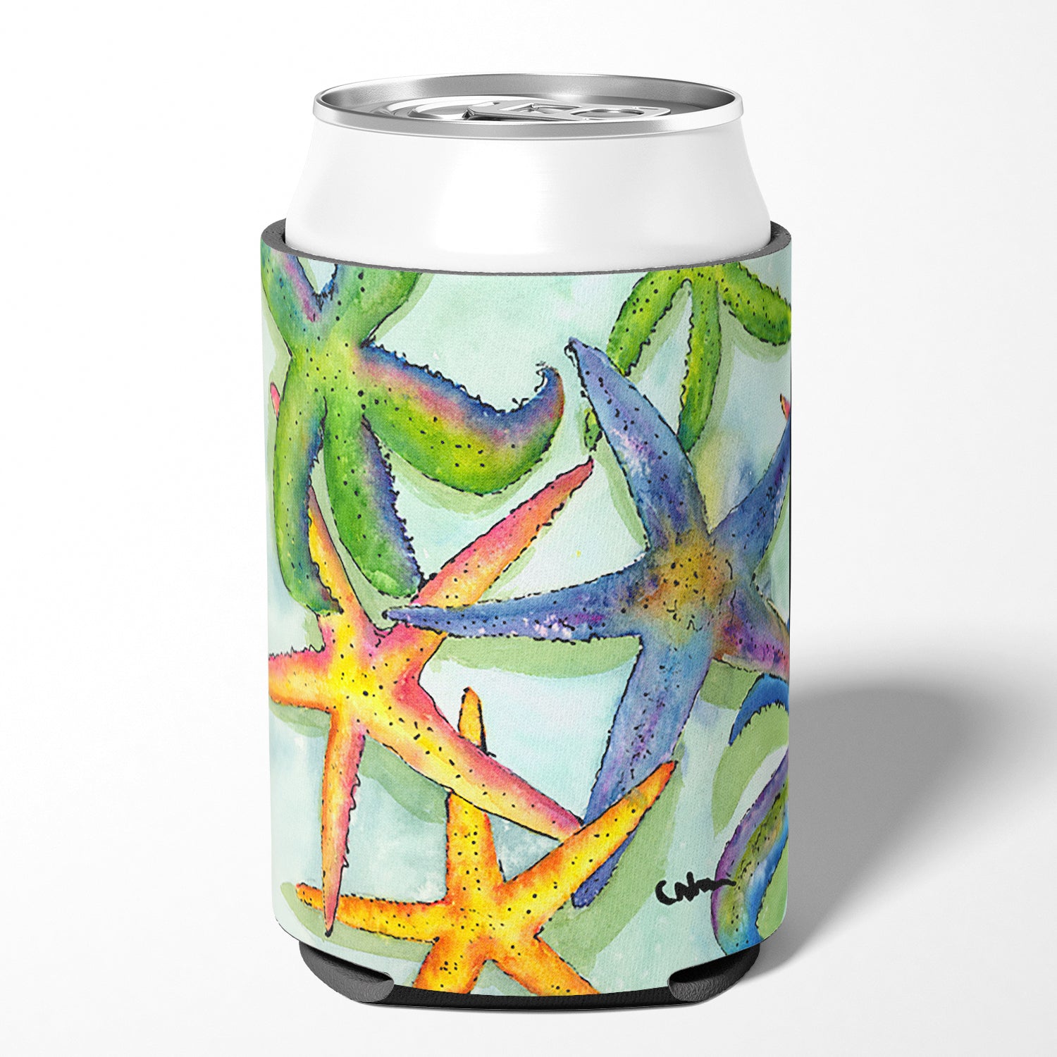 Caroline's Treasures Starfish Can or Bottle Beverage Insulator Hugger