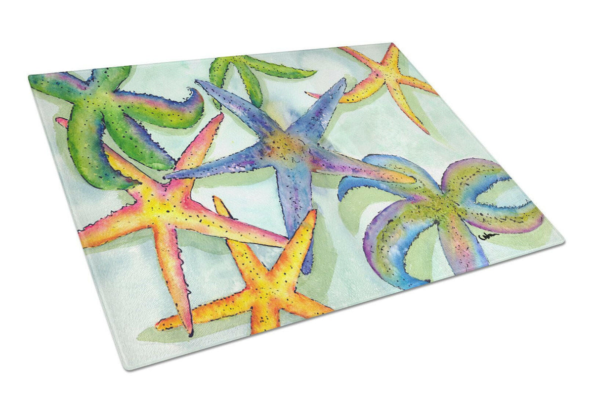 Starfish  Glass Cutting Board Large by Caroline&#39;s Treasures