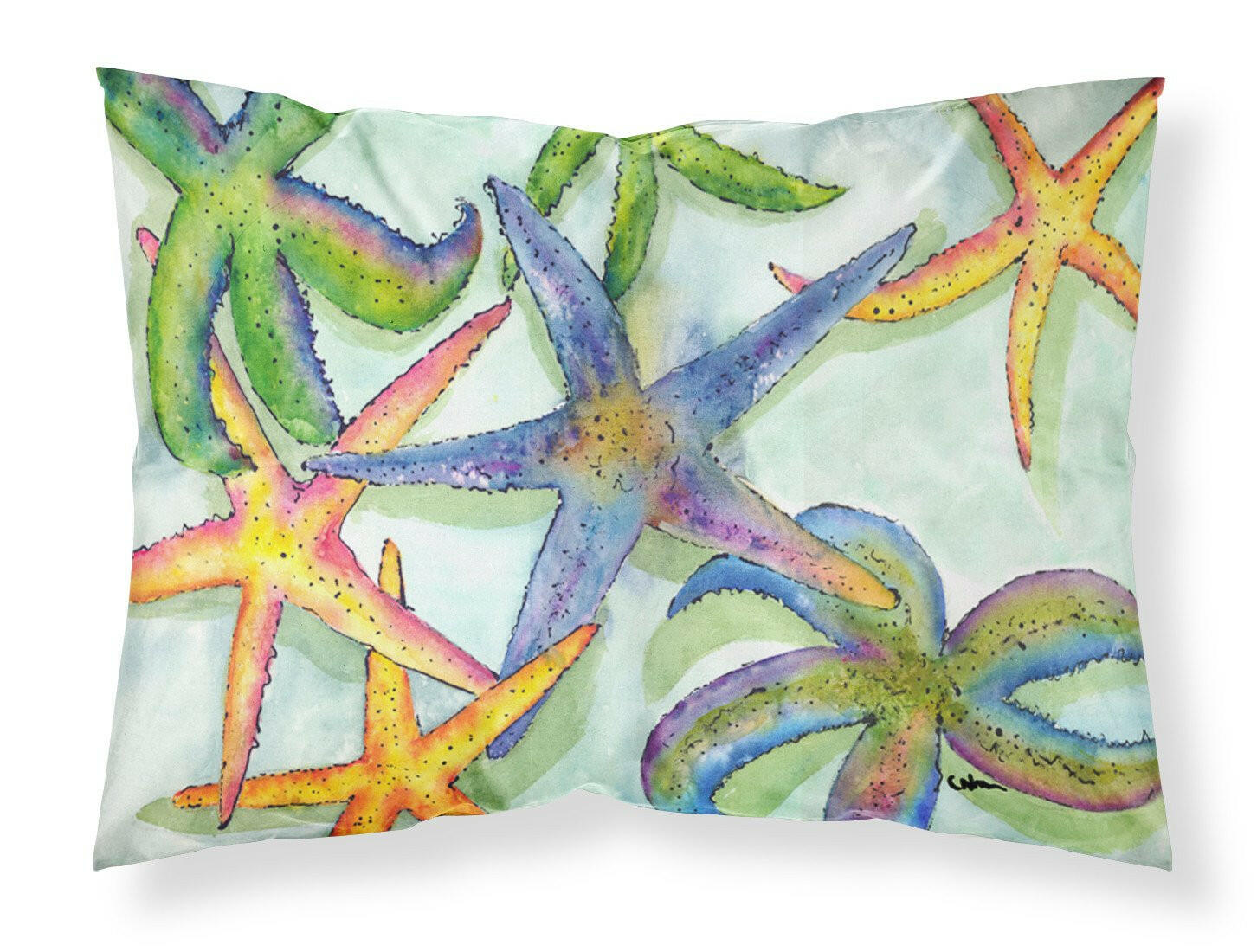 Starfish  Moisture wicking Fabric standard pillowcase by Caroline's Treasures