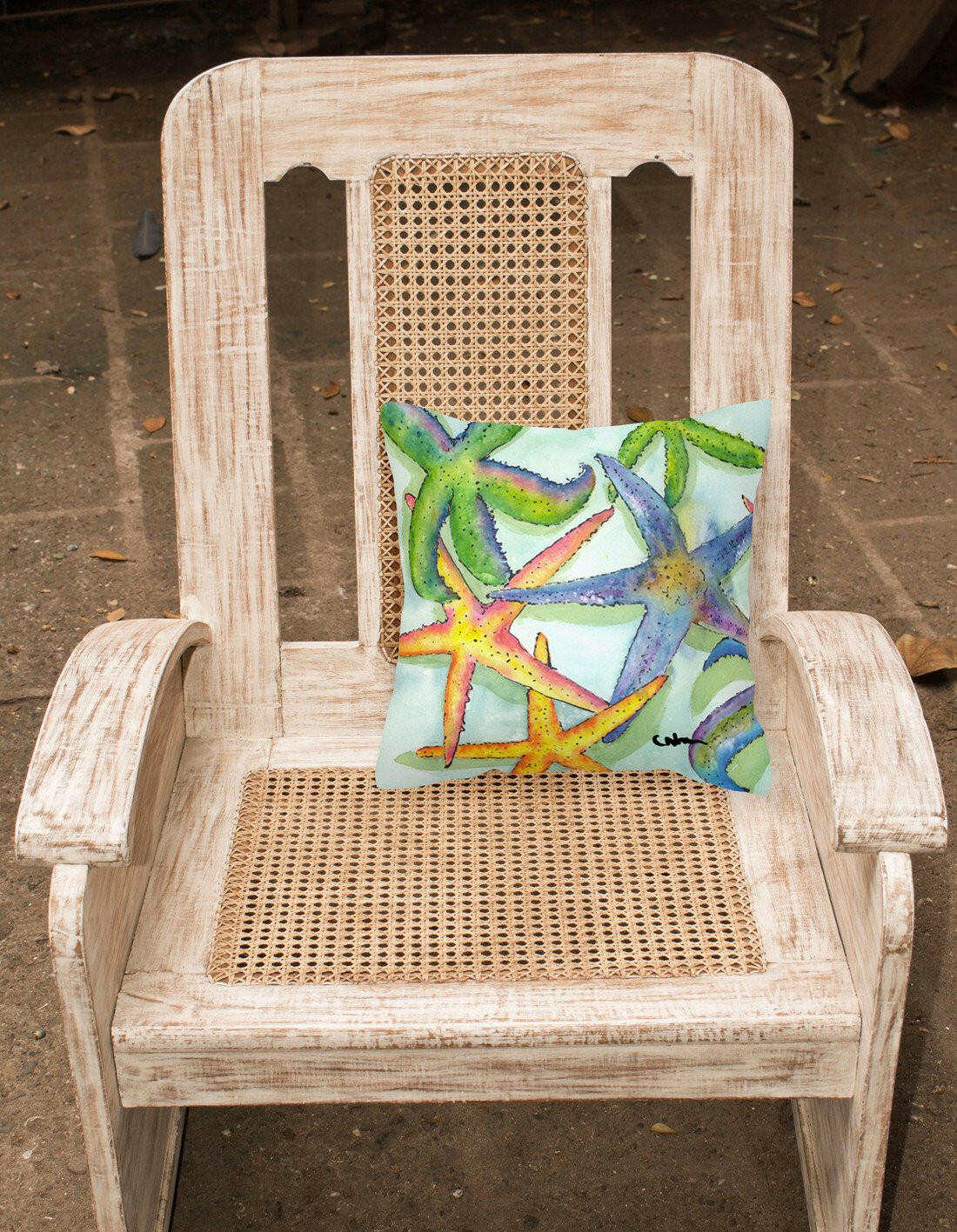 Caroline's Treasures Starfish Decorative Canvas Fabric Pillow