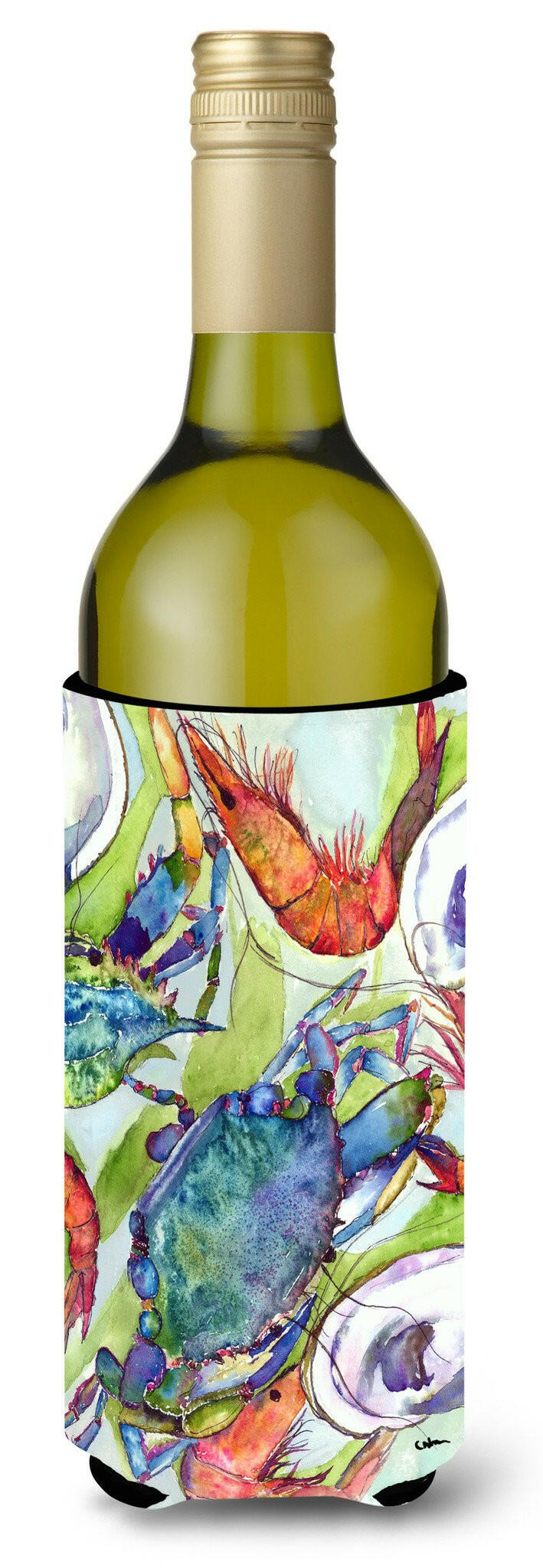 Fish Dolphin Mahi Mahi Wine Bottle Beverage Insulator Beverage Insulator Hugger by Caroline&#39;s Treasures