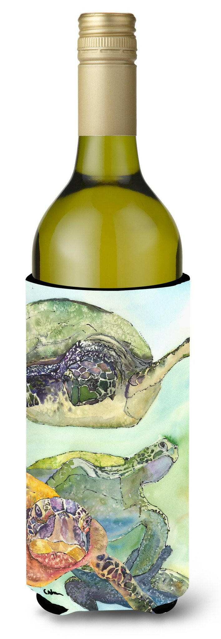 Turtle Loggerhead Wine Bottle Beverage Insulator Beverage Insulator Hugger by Caroline&#39;s Treasures