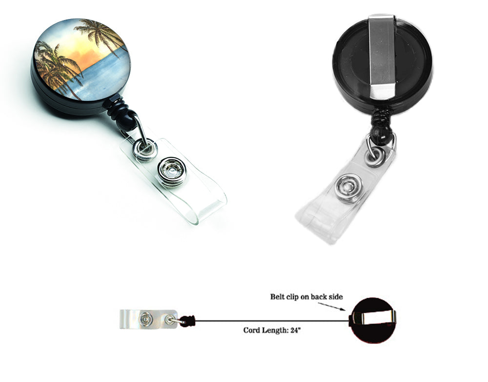 Palm Tree Retractable Badge Reel 8551BR  the-store.com.