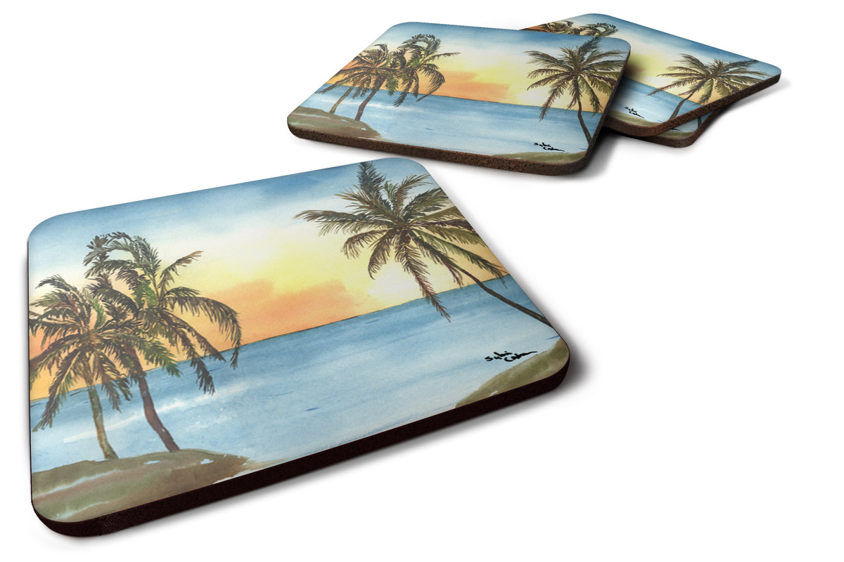 Set of 4 Palm Tree  Foam Coasters - the-store.com