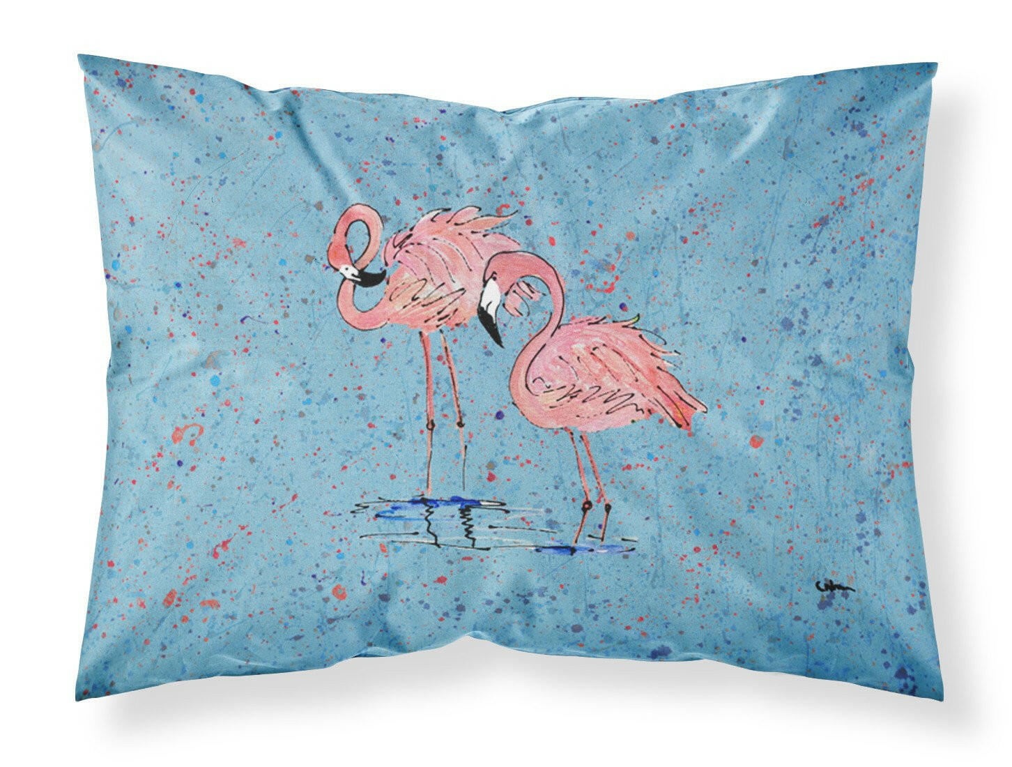 Flamingo Moisture wicking Fabric standard pillowcase by Caroline's Treasures
