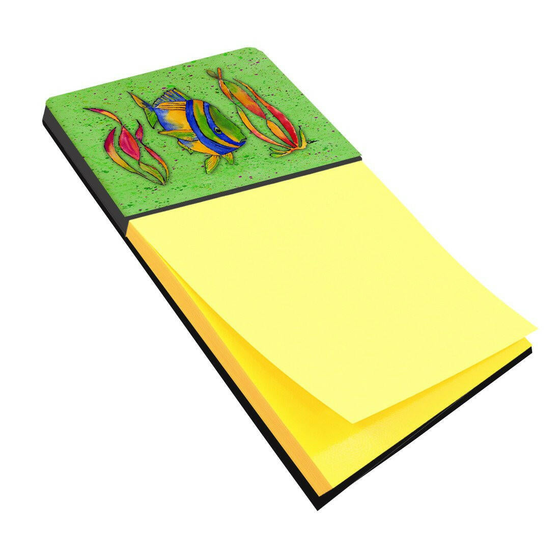 Tropical Fish on Green Refiillable Sticky Note Holder or Postit Note Dispenser 8568SN by Caroline's Treasures