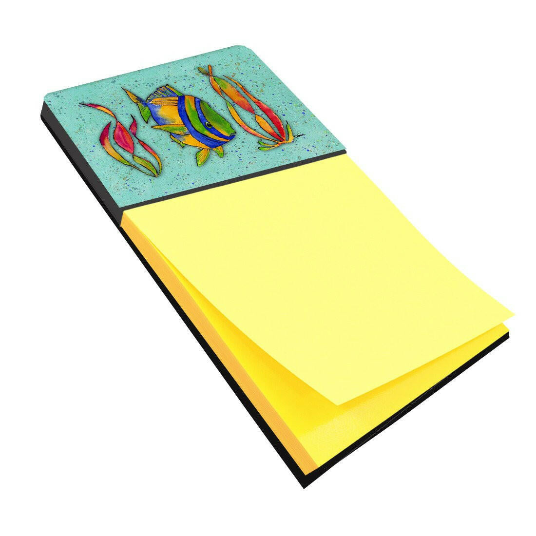 Tropical Fish on Teal Refiillable Sticky Note Holder or Postit Note Dispenser 8569SN by Caroline's Treasures