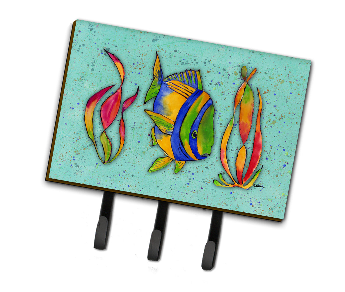 Tropical Fish on Teal Leash or Key Holder