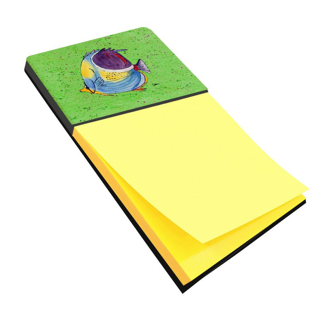Tropical Fish on Green Refiillable Sticky Note Holder or Postit Note Dispenser 8574SN by Caroline's Treasures