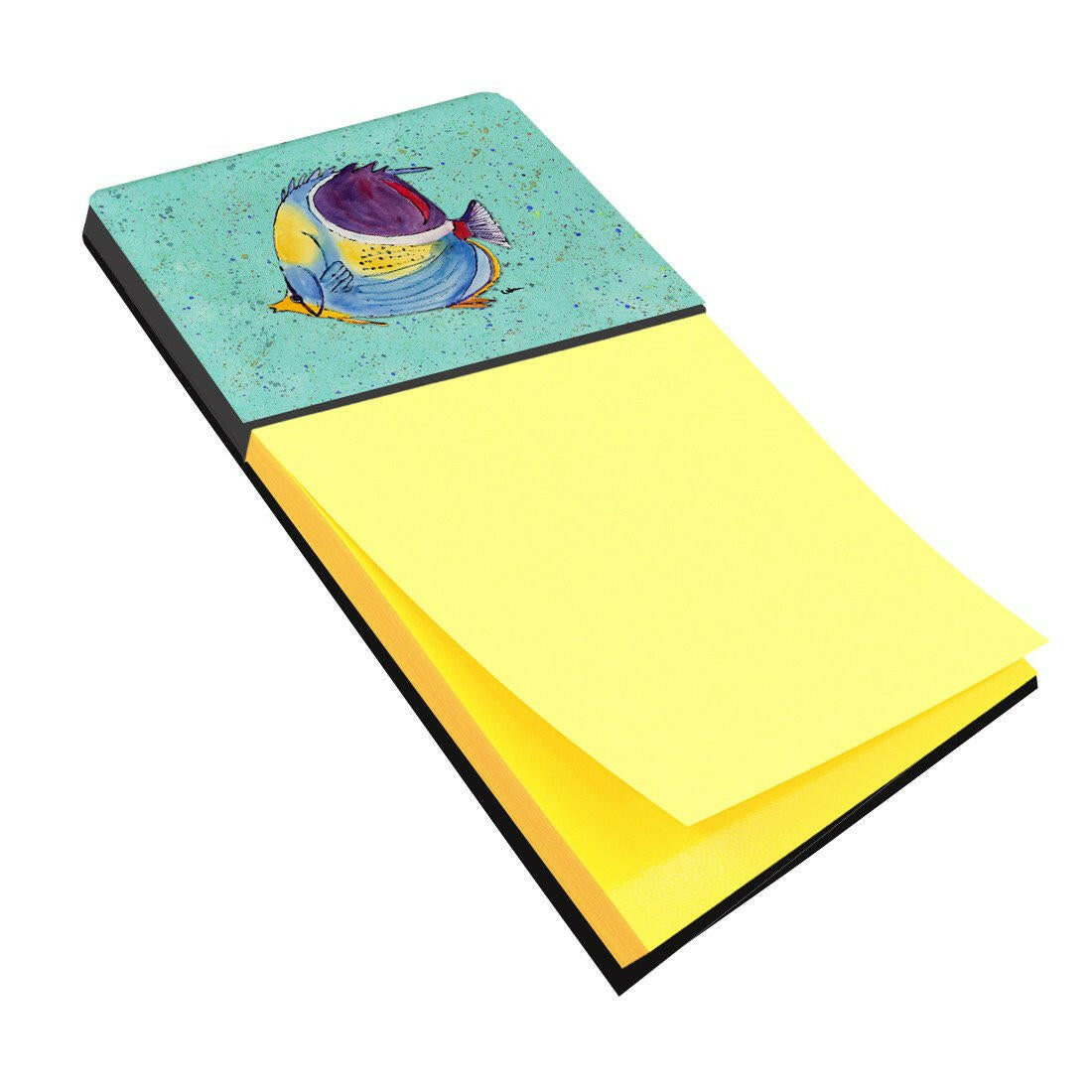 Tropical Fish on Teal Refiillable Sticky Note Holder or Postit Note Dispenser 8576SN by Caroline's Treasures