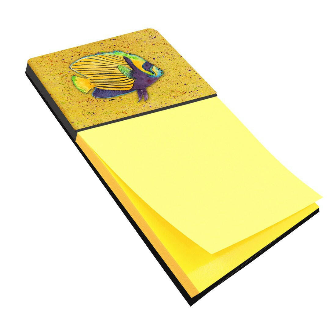 Tropical Fish on Mustard Refiillable Sticky Note Holder or Postit Note Dispenser 8577SN by Caroline's Treasures