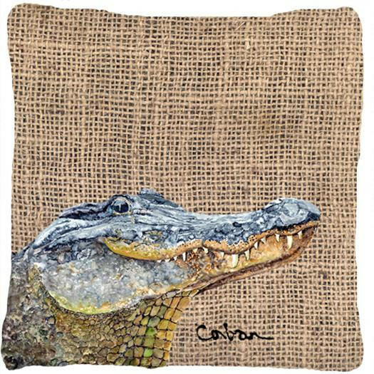 Alligator Decorative   Canvas Fabric Pillow - the-store.com