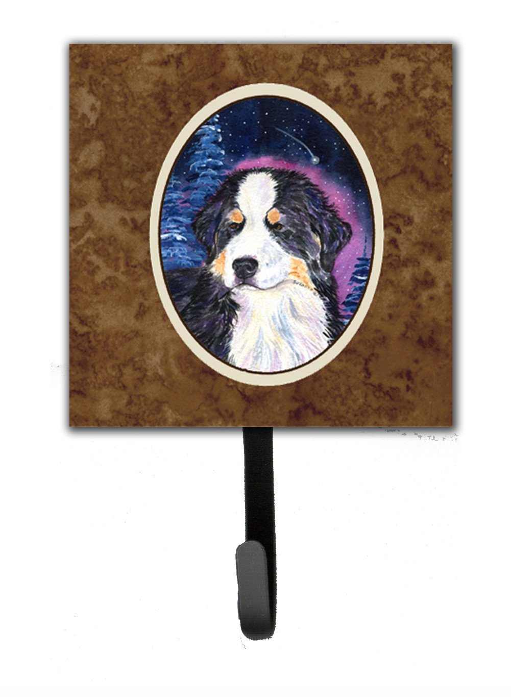Starry Night Bernese Mountain Dog Leash Holder or Key Hook by Caroline's Treasures
