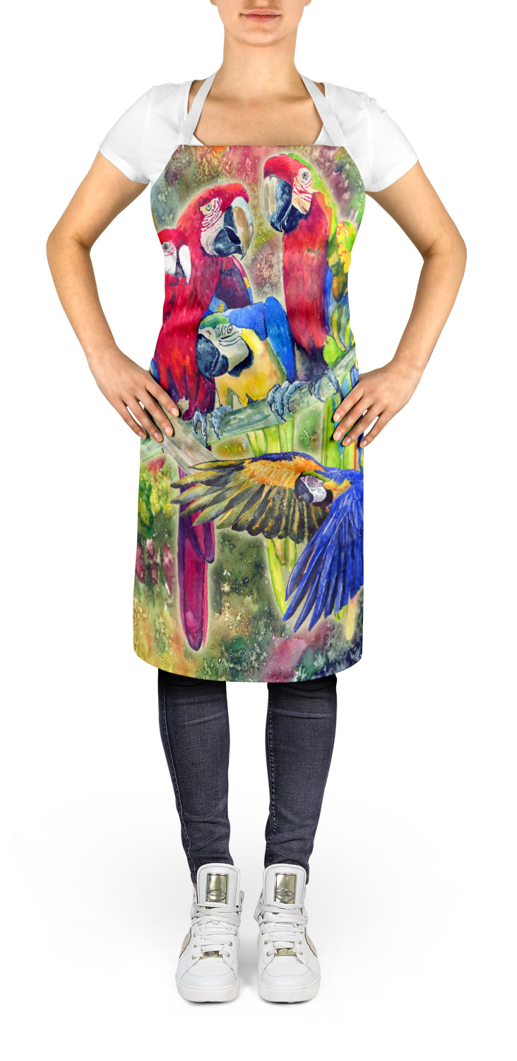 Caroline's Treasures Parrot Parrot Head Apron – Artist-Designed Kitchen, BBQ & Craft Apron