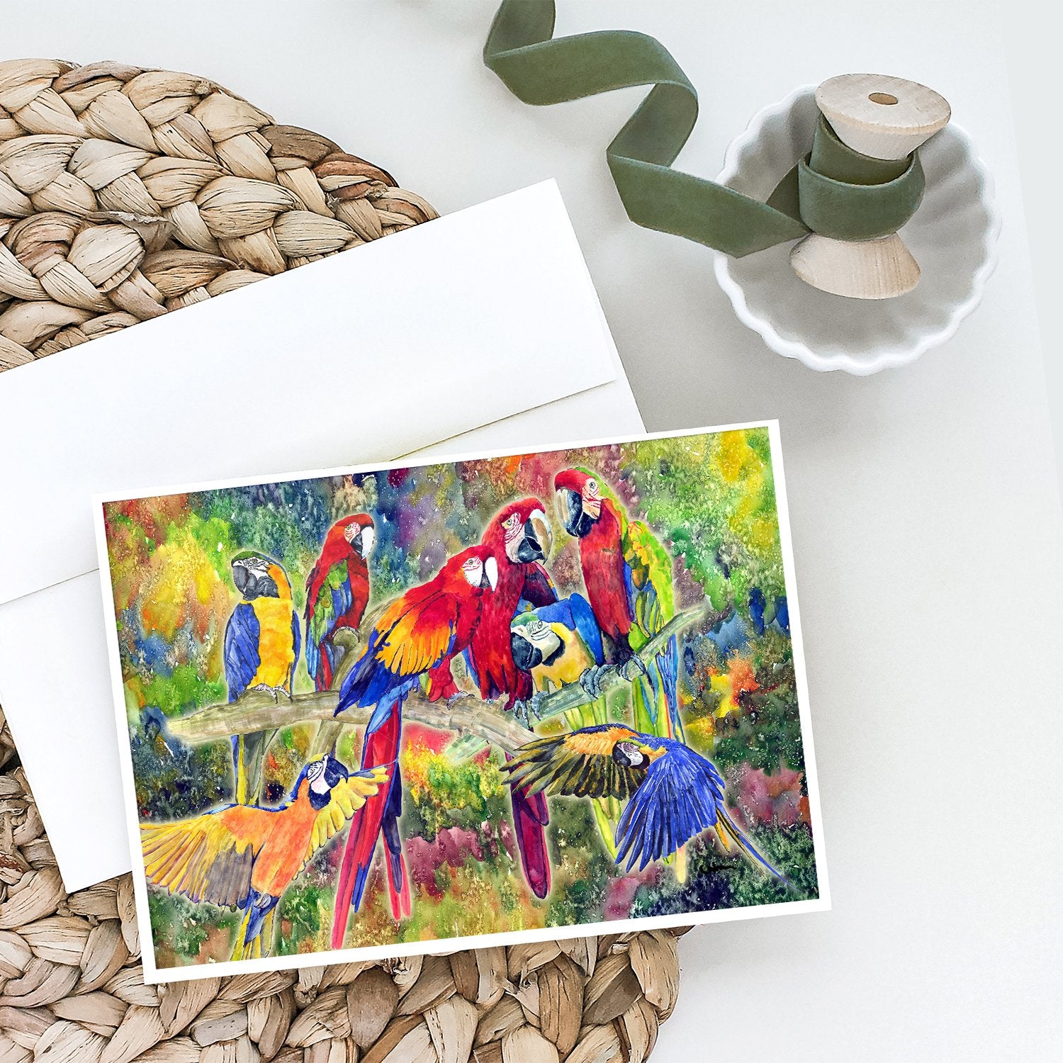 Buy this Parrot  Parrot Head Greeting Cards and Envelopes Pack of 8