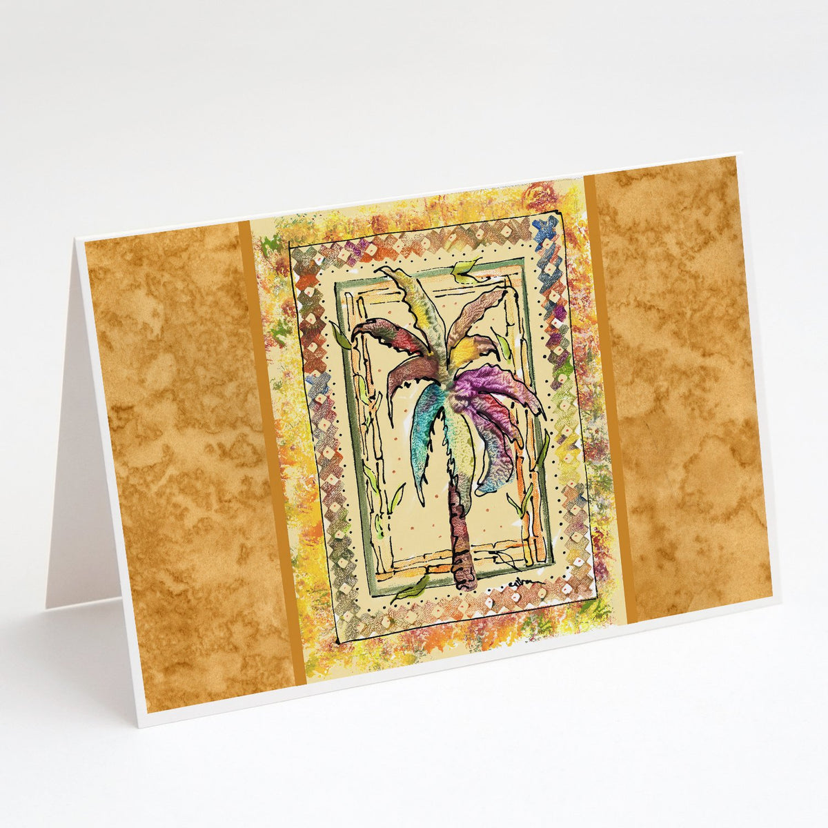 Buy this Palm Tree Colorful Greeting Cards and Envelopes Pack of 8