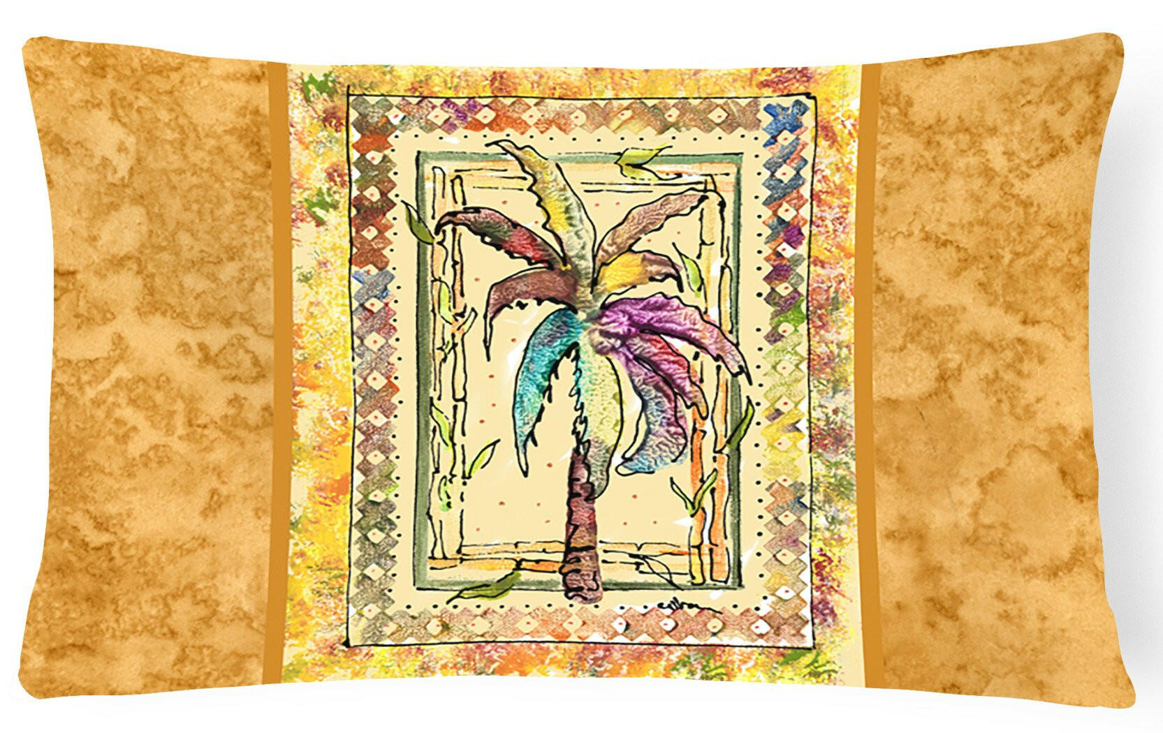 Palm Tree   Canvas Fabric Decorative Pillow by Caroline's Treasures