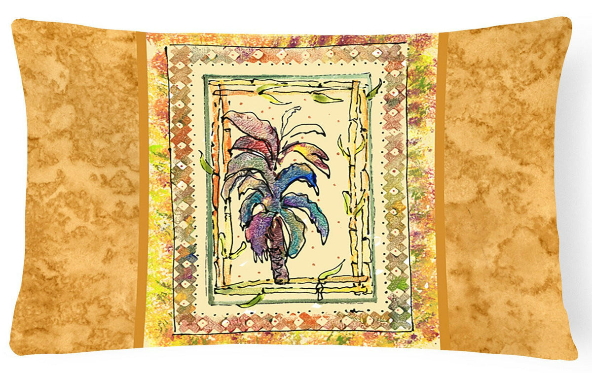 Palm Tree   Canvas Fabric Decorative Pillow by Caroline&#39;s Treasures