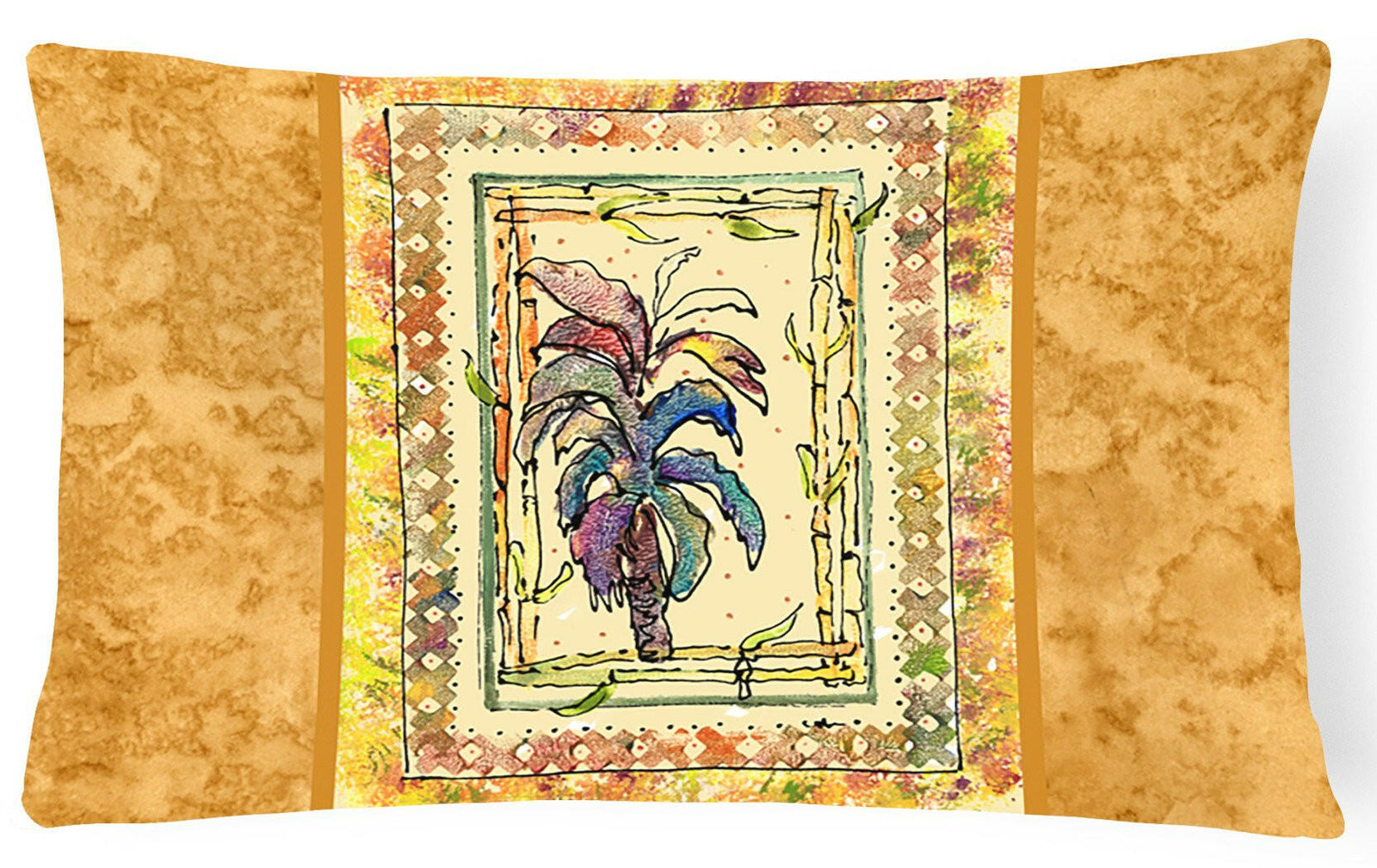 Palm Tree   Canvas Fabric Decorative Pillow by Caroline's Treasures