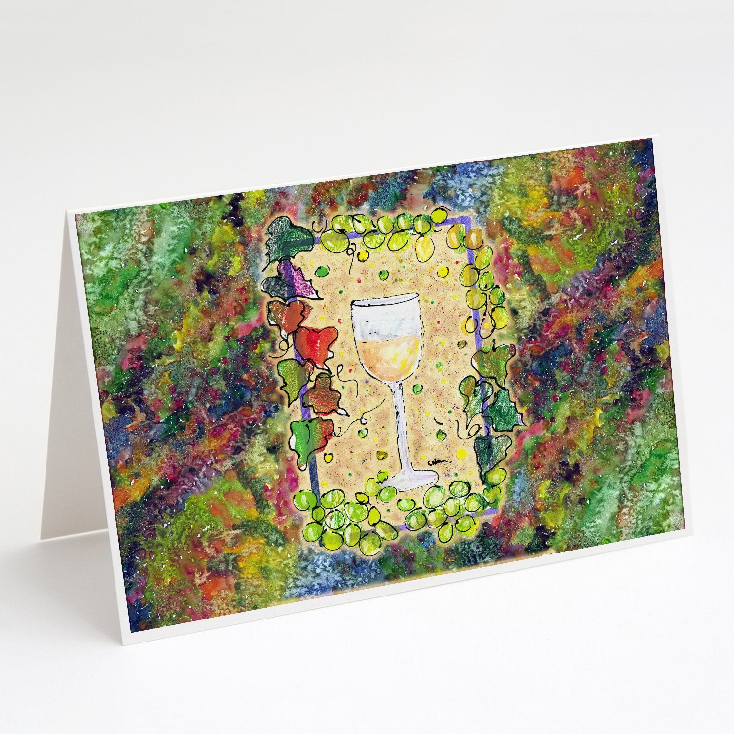 Buy this White Wine Greeting Cards and Envelopes Pack of 8