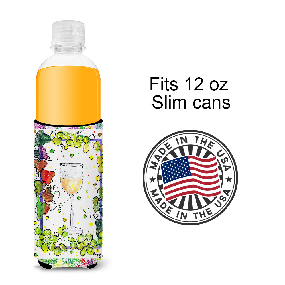 White Wine Ultra Beverage Insulators for slim cans 8617MUK.