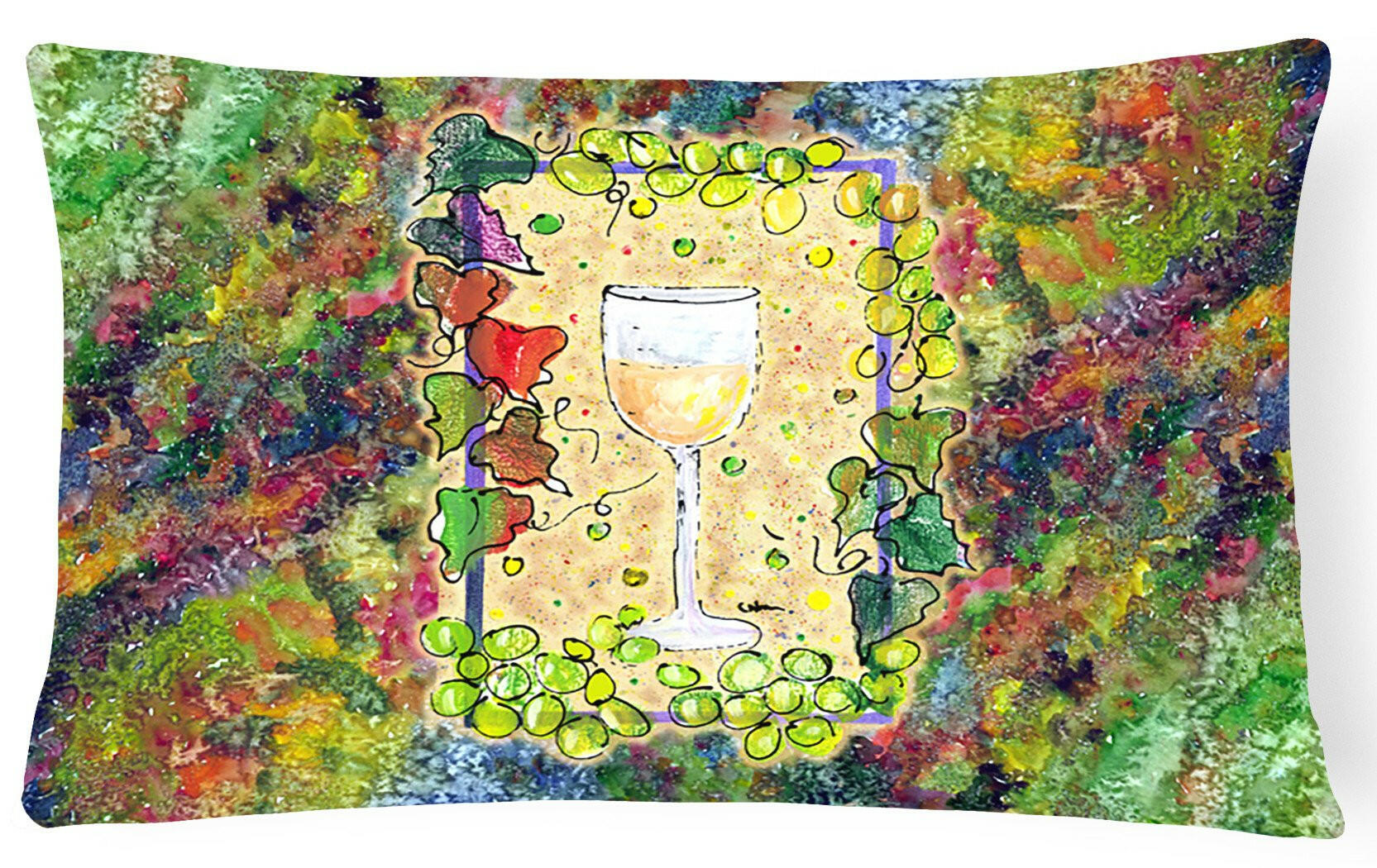 Wine   Canvas Fabric Decorative Pillow by Caroline's Treasures