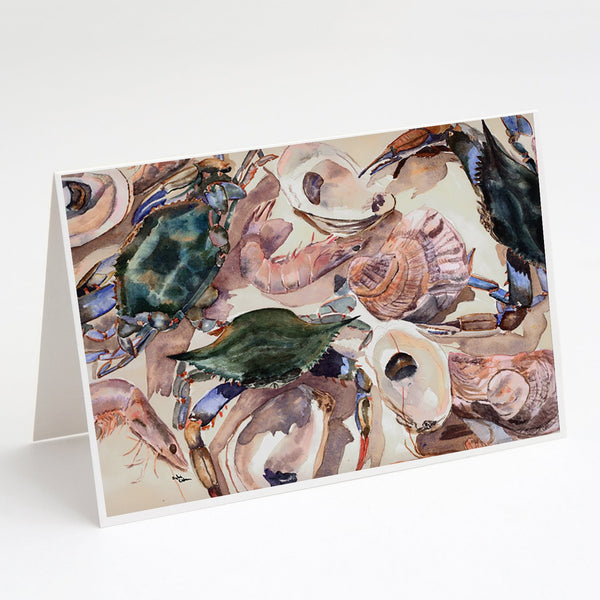 Buy this Crab and Oysters Greeting Cards and Envelopes Pack of 8