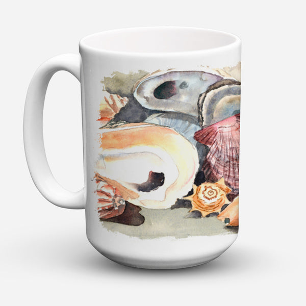 Sea Shells Dishwasher Safe Microwavable Ceramic Coffee Mug 15 ounce 8619CM15