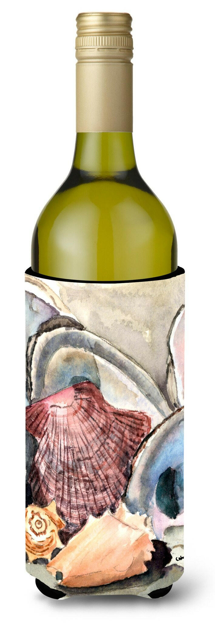 Sea Shells Wine Bottle Beverage Insulator Beverage Insulator Hugger by Caroline&#39;s Treasures