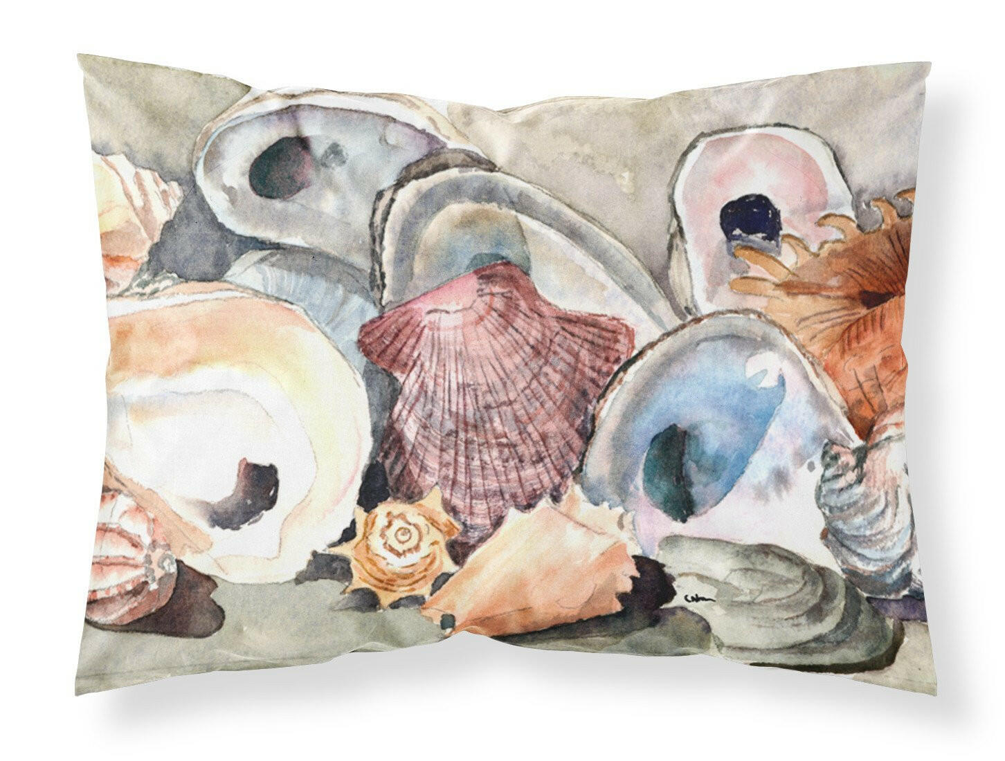 Sea Shells Moisture wicking Fabric standard pillowcase by Caroline's Treasures