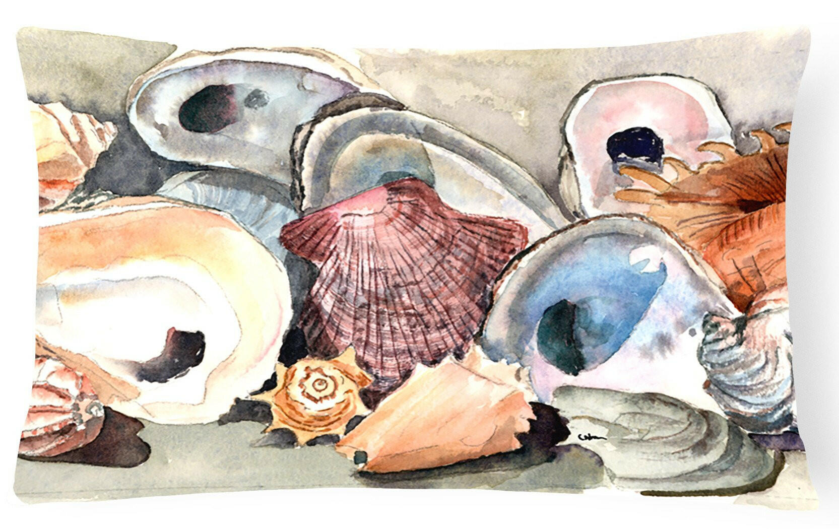 Sea Shells   Canvas Fabric Decorative Pillow by Caroline's Treasures