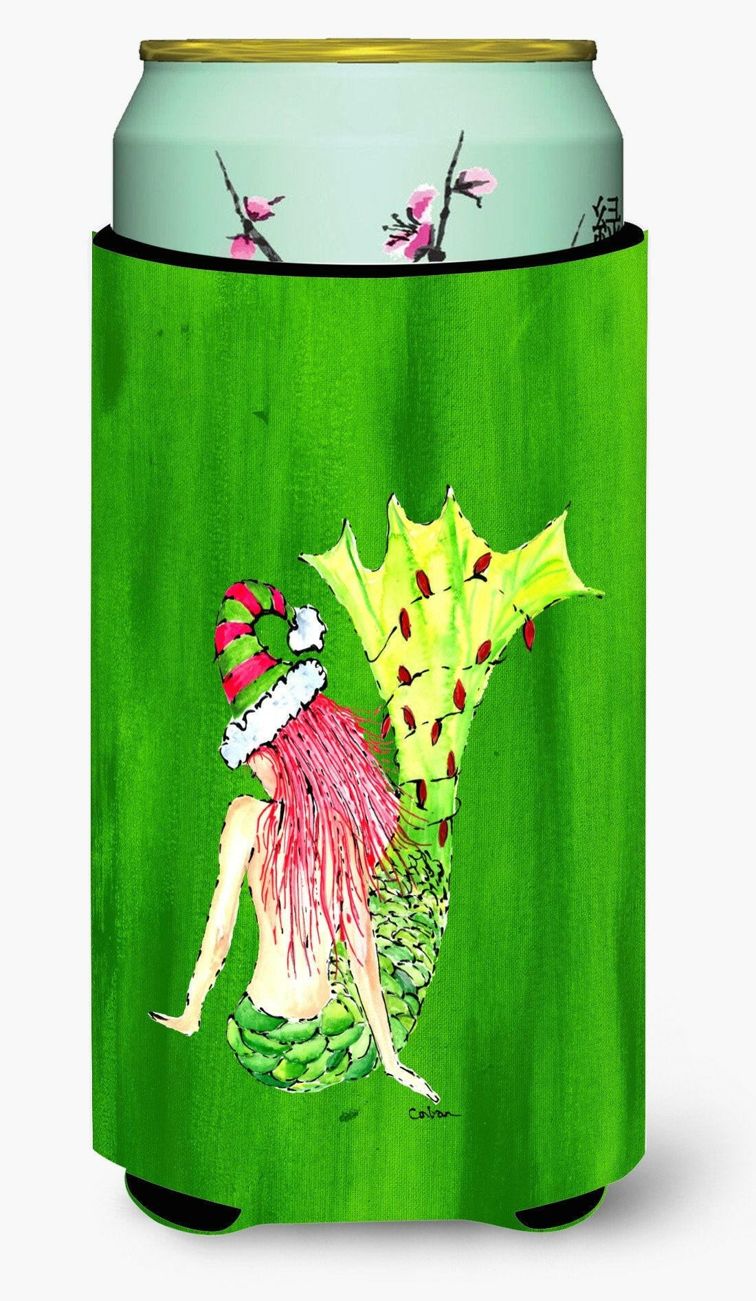 Christmas Mermaid  Tall Boy Beverage Insulator Beverage Insulator Hugger by Caroline&#39;s Treasures