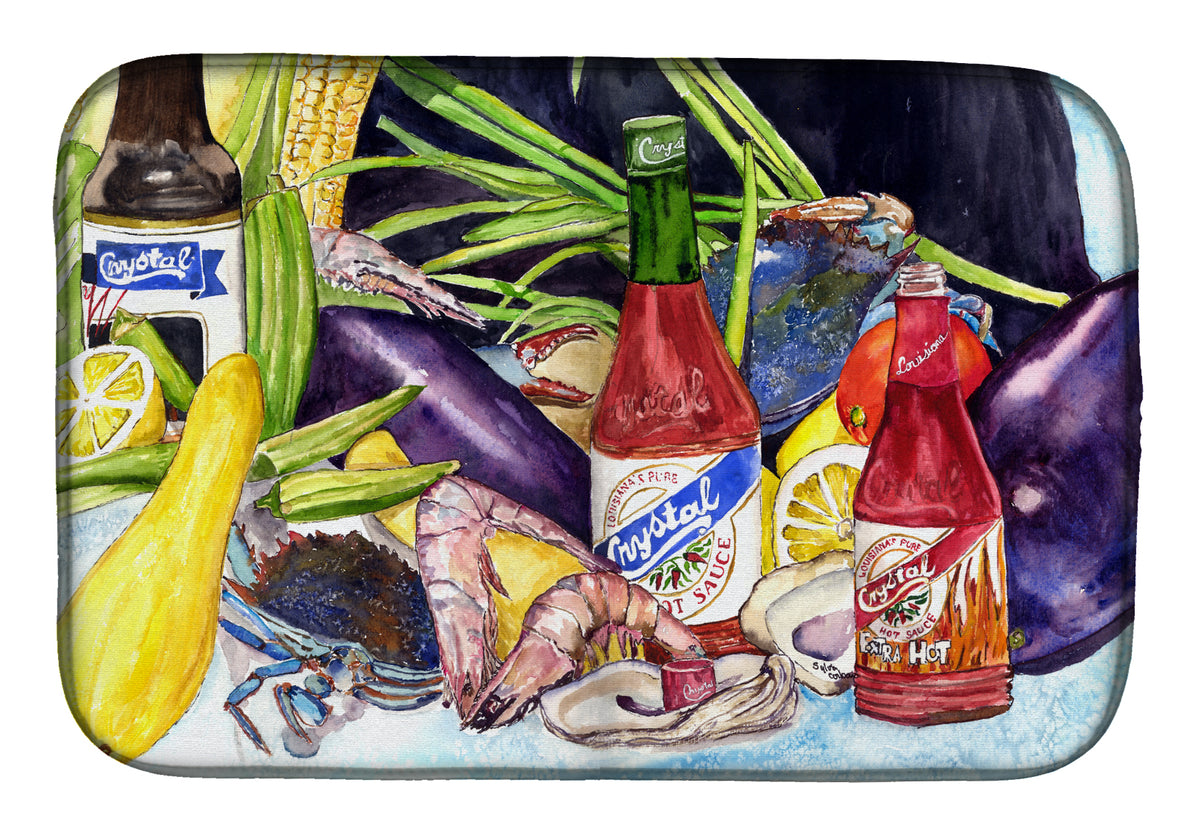 Crystal Hot Sauce with Seafood Dish Drying Mat 8637DDM  the-store.com.