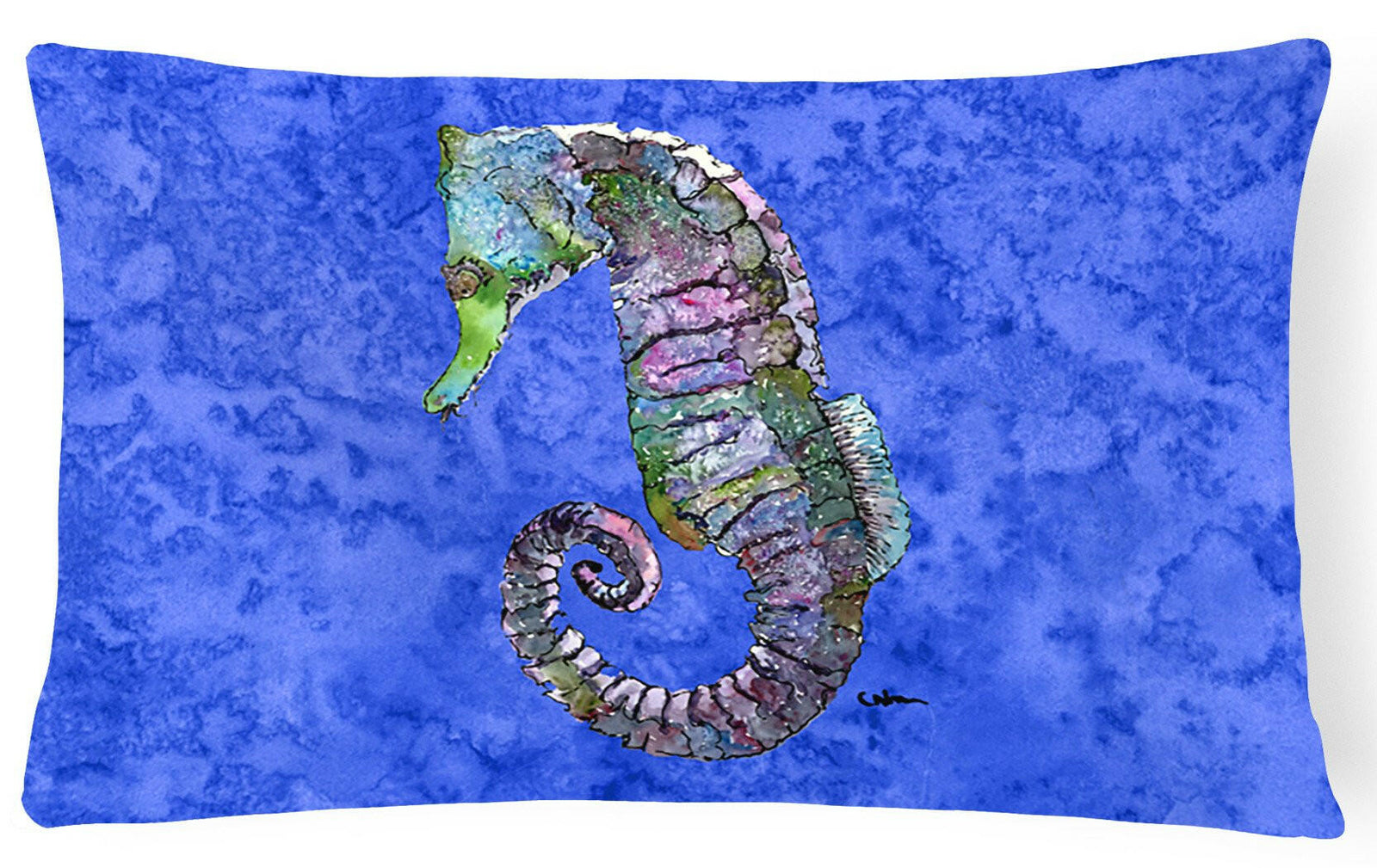 Seahorse   Canvas Fabric Decorative Pillow by Caroline's Treasures