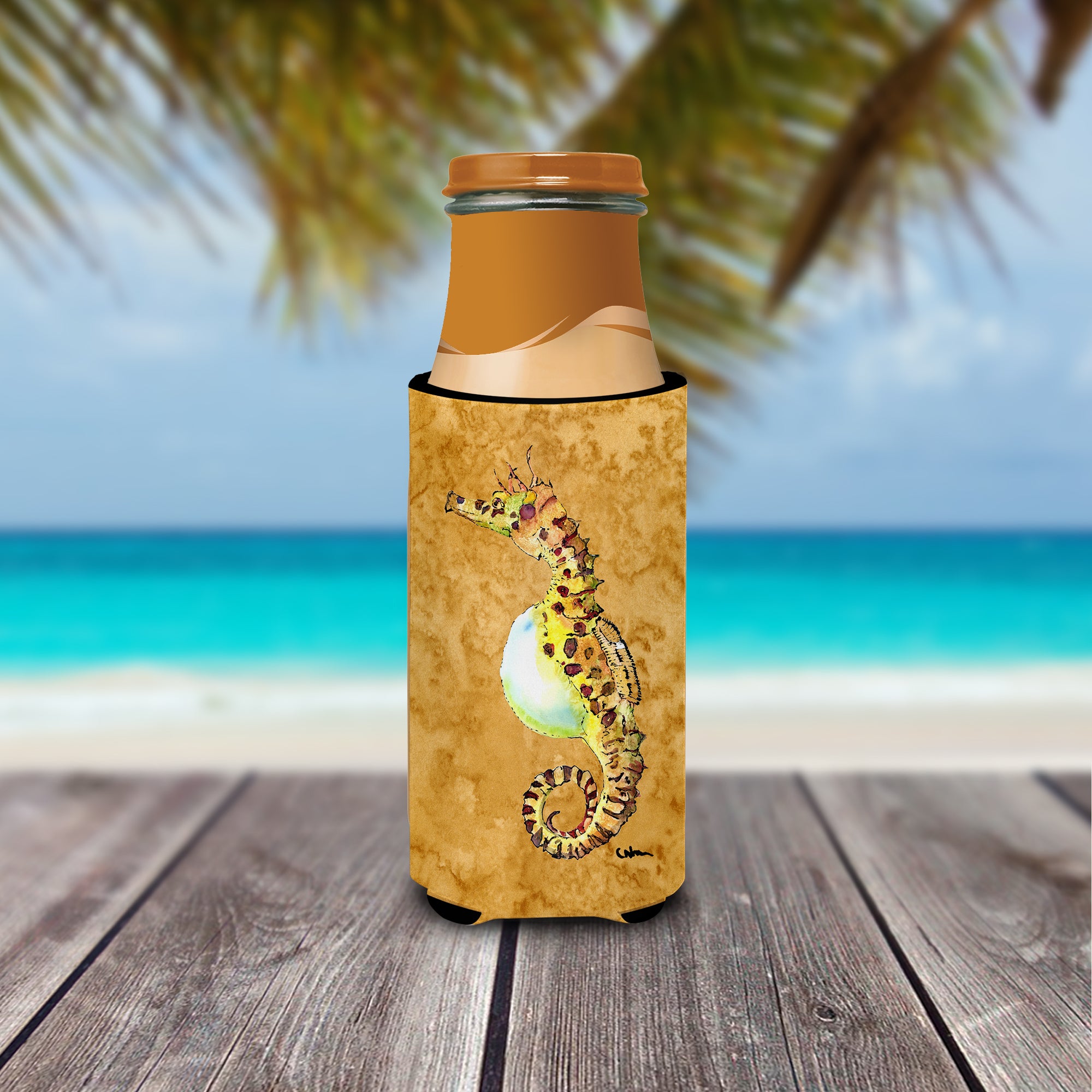 Male Seahorse Ultra Beverage Insulators for slim cans 8640MUK