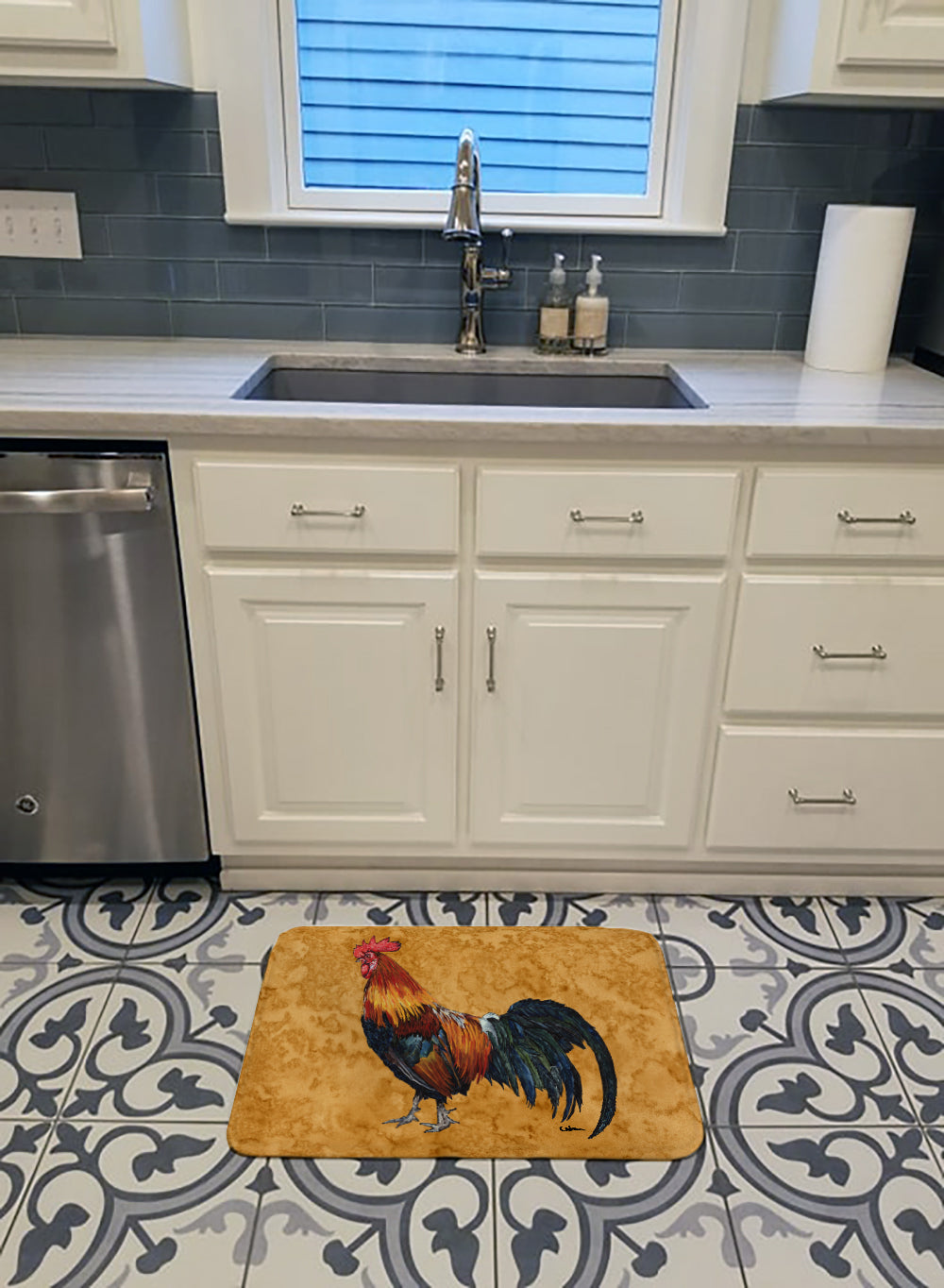 Rooster Machine Washable Memory Foam Mat 8651RUG - the-store.com
