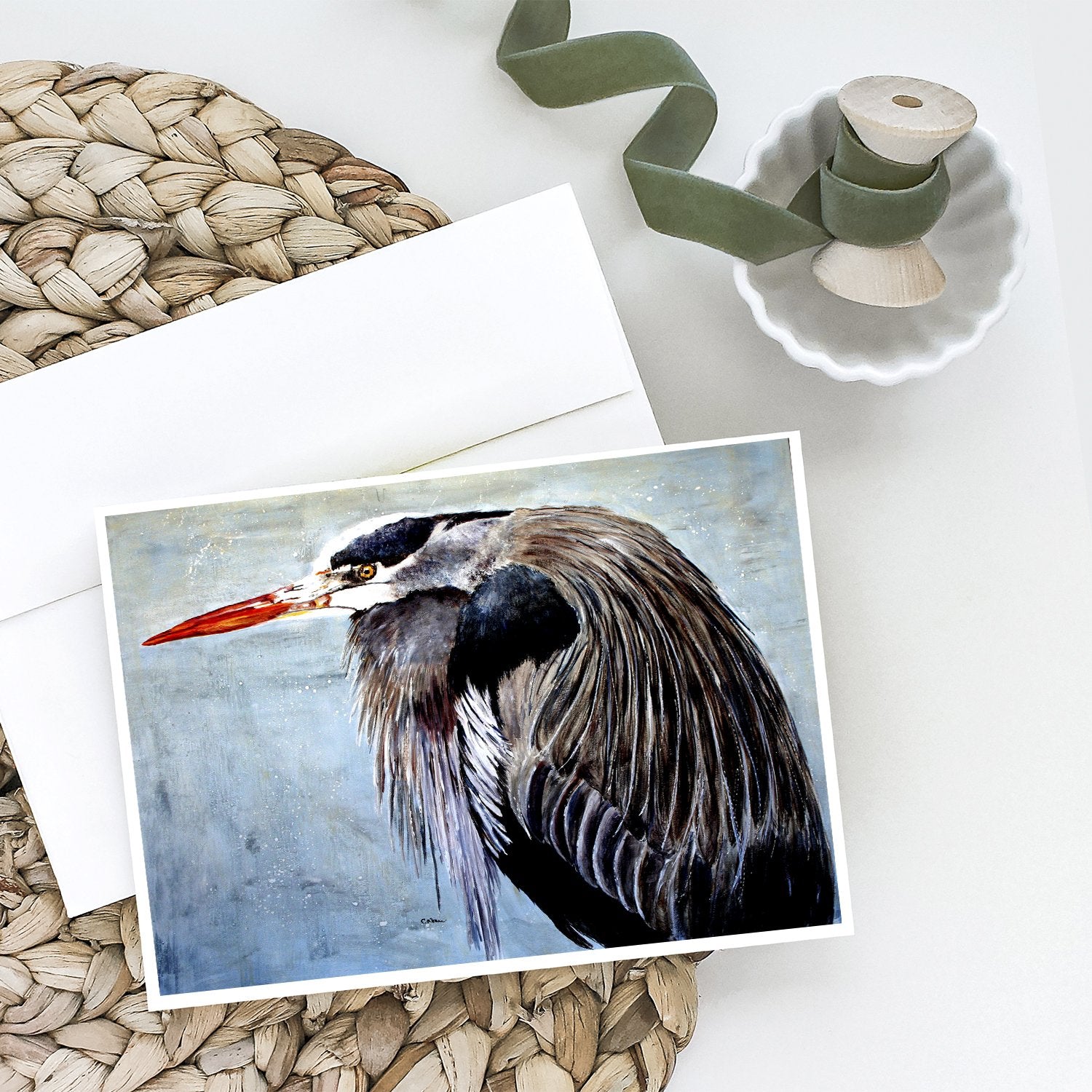 Buy this Blue Heron Greeting Cards and Envelopes Pack of 8