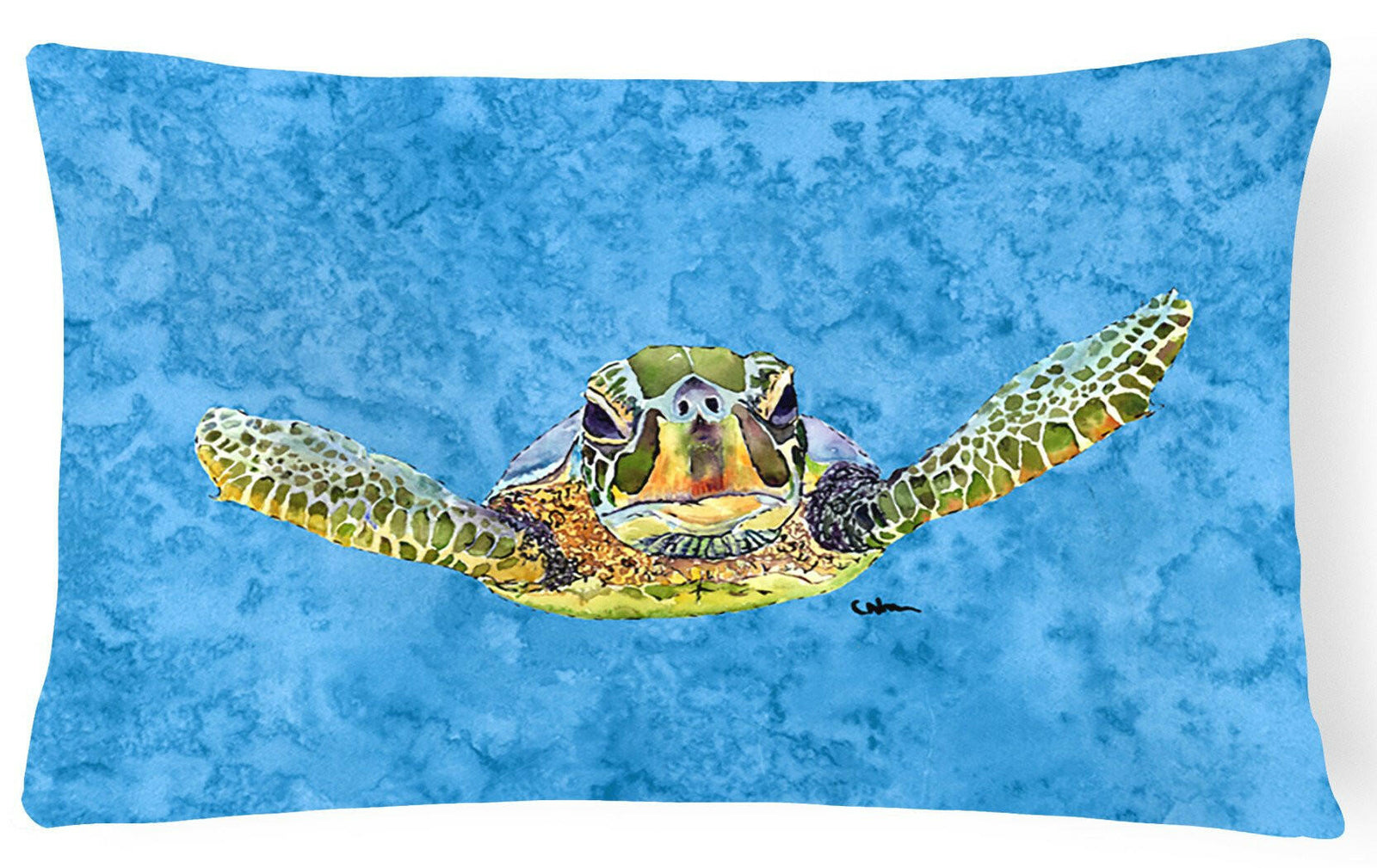 Turtle   Canvas Fabric Decorative Pillow by Caroline's Treasures