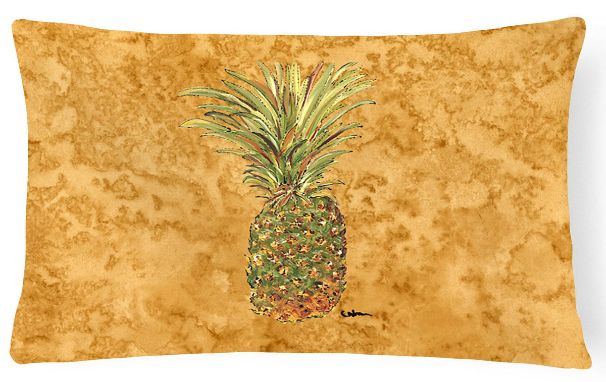 Pineapple   Canvas Fabric Decorative Pillow by Caroline&#39;s Treasures