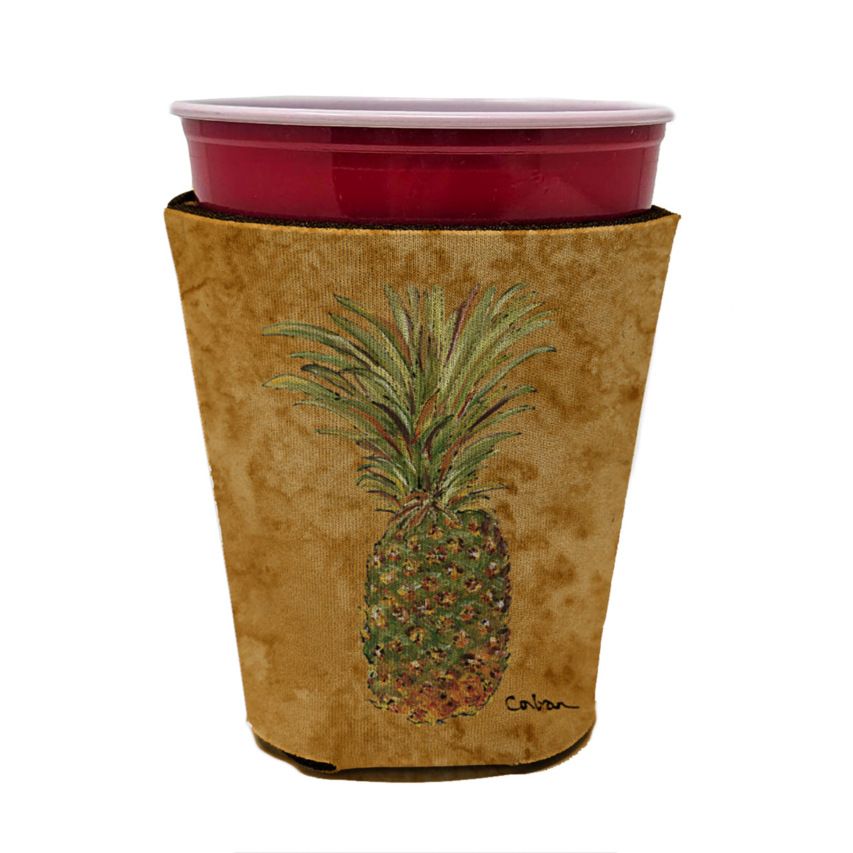 Pineapple  Red Cup Beverage Insulator Hugger  the-store.com.
