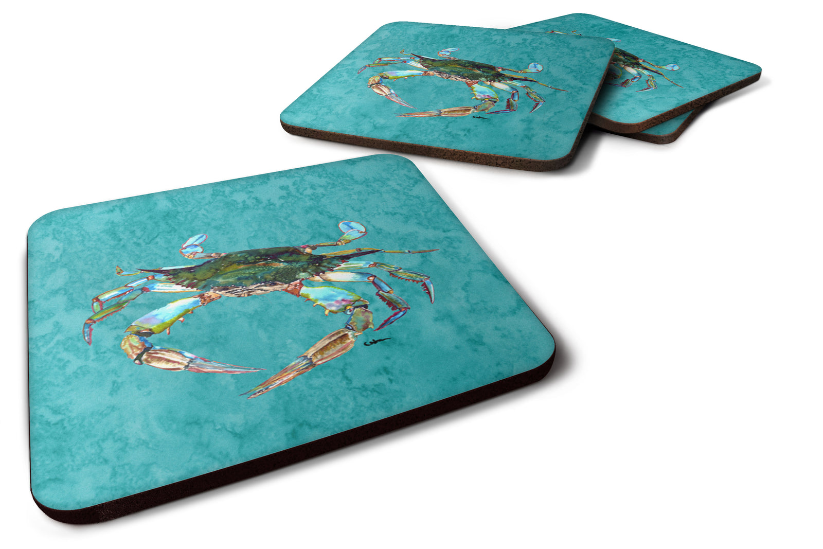 Set of 4 Crab Foam Coasters - the-store.com